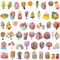 Wrapables Waterproof Vinyl Stickers for Water Bottles, Laptop, Phones, Skateboards, Decals for Teens, 100pcs Sweet Treats